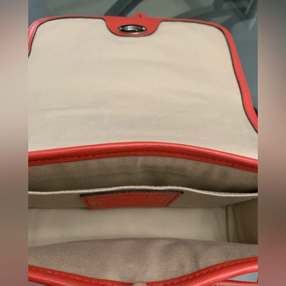 Coach 19914 Red Leather Crossbody Bag - Picture 8 of 10